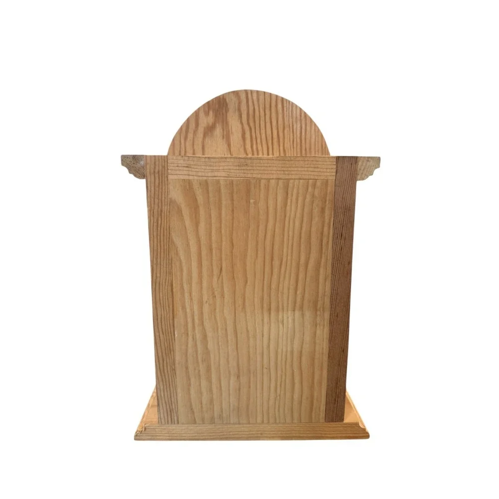 Handmade Unfinished Solid Wood Heart Wall Curio Shelf Cabinet‎ Primitive Cottage